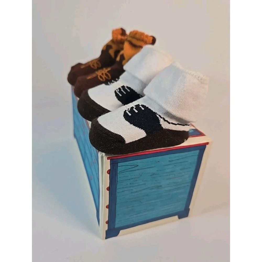 0-9 months Shoe Socks Booties Baby Shower Cowboy Gift Set‎ New